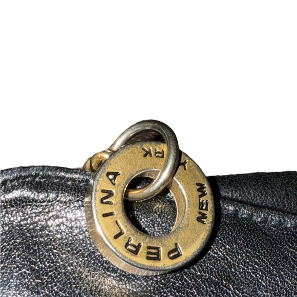 Perlina Black Shoulder Bag with Adjustable Strap and Zipper Closure - Picture 9 of 10